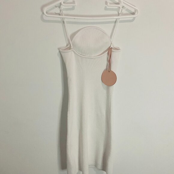 Alexis Giasa White Mini Dress - Strapless Neckline with Sculptural Curve Size S - Picture 6 of 14